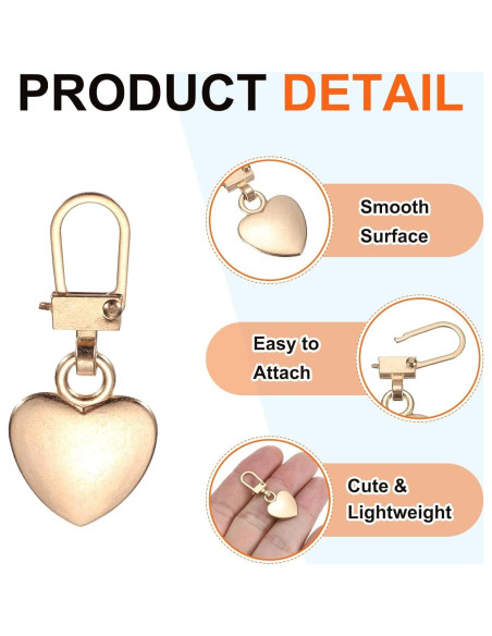 Tiradores de Cremallera de Metal MECCANIXITY 5 Pcs Multicolor