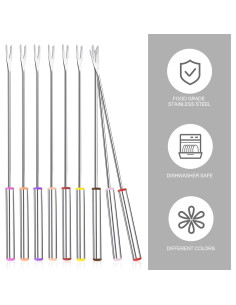 Juego de 15 Tenedores de Fondue Cauyuan 24.4 cm Acero Inoxidable 2