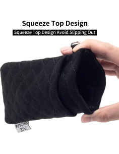 Estuche para Gafas Negro Doble Cristal con Paño de Limpieza 2