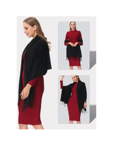 Chal Envueltos Grueso OHAYOMI Cachemira Suave 198x71cm