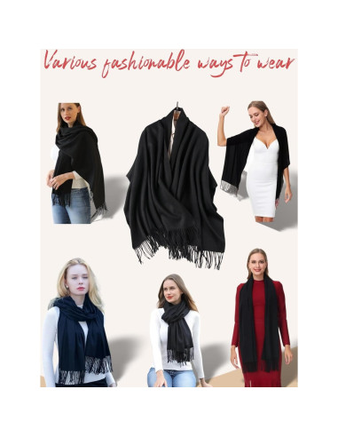 Chal Envueltos Grueso OHAYOMI Cachemira Suave 198x71cm