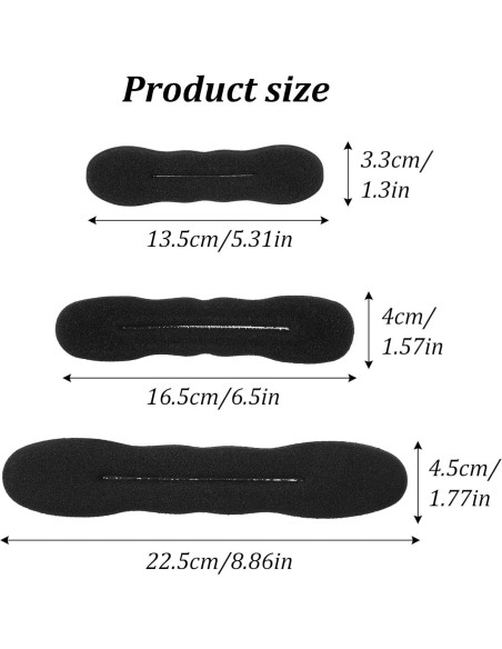 9 Hacedores de Moño de Cabello Esponja Gsbnjuy - Accesorios Estilo