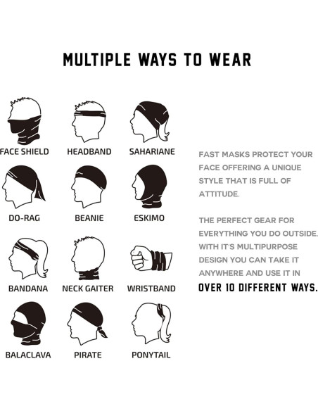 Gaiter Tubular Multicolor Unisex - Protección Facial Rápida