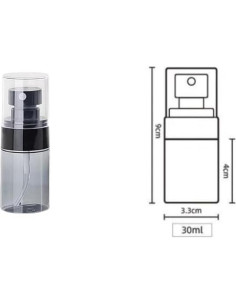 Set de 2 Botellas de Spray Rellenables KZhuim 30ml Negro 2
