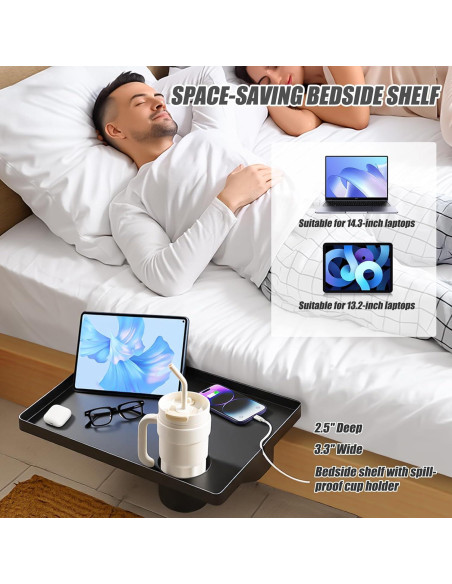 Estante de Cama LYLHZRMDGC Negro 43.2x29.5cm para Literas