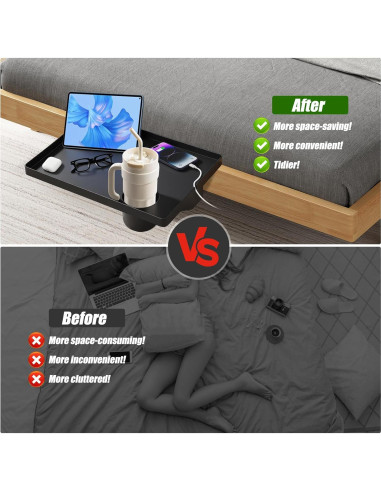 Estante de Cama LYLHZRMDGC Negro 43.2x29.5cm para Literas