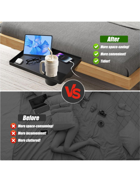 Estante de Cama LYLHZRMDGC Negro 43.2x29.5cm para Literas