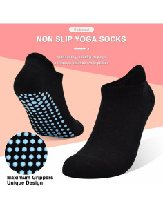 Calcetines Antideslizantes SkiBeaut para Mujeres - 4 Pares 5-12 2