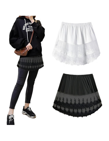 Extensor de Camisa de Encaje Ajustable OBBUE - Falda Interior Mini