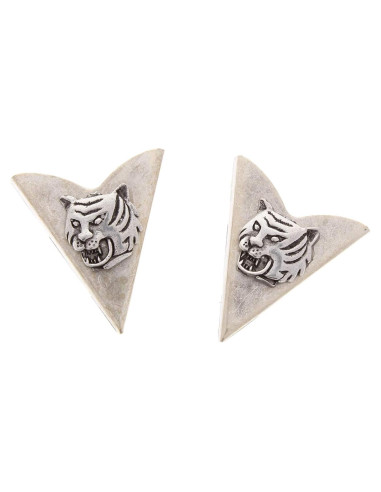 Puntas de Collar con Encanto de León HHH - Acabado Plateado