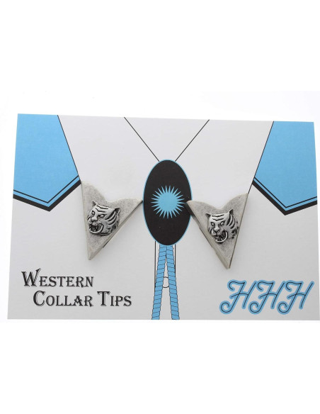 Puntas de Collar con Encanto de León HHH - Acabado Plateado