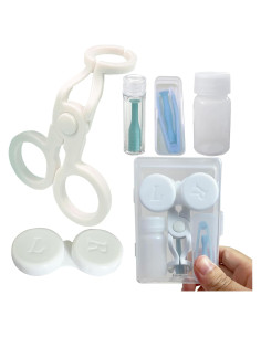 Kit de Aplicador de Lentes de Contacto Blanco - Accesorios Completos