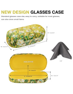 Molshine Funda Dura para Gafas de Sol Grande Amarilla 2