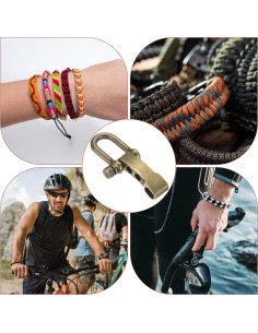 Hebilla de Pulsera Paracord TIXIPEM 10PCS Bronce Ajustable 2