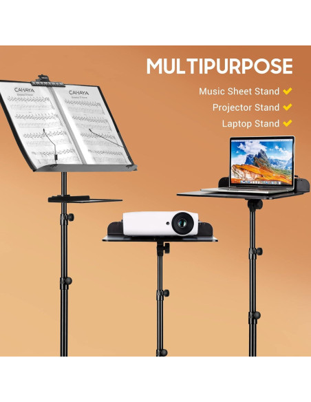 Soporte de Partituras CAHAYA Doble Uso con Bandeja y Bolsa