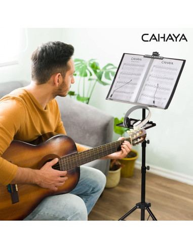 Soporte de Partituras CAHAYA Doble Uso con Bandeja y Bolsa