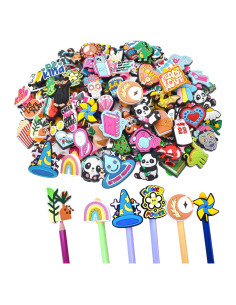 200 Tapas de Lápiz PVC XHAOYEAHX - Decoración Escolar Variada
