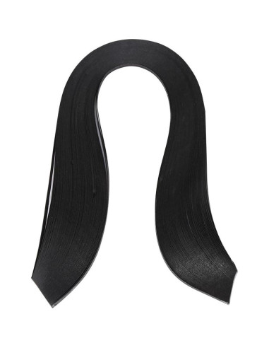 600 Tiras de Papel Quilling 3mm Walfront - Negro 390mm
