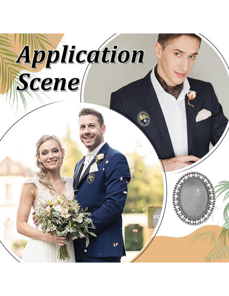 20 Pines de Solapa Cabochon Bezel Plateado 25x18mm DIY