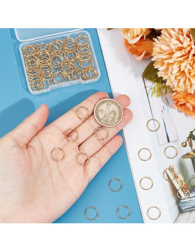 Anillas Abiertas de Acero Inoxidable 12mm UNICRAFTALE 100Pcs