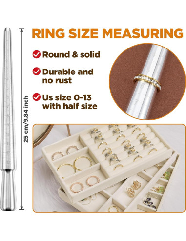 Kit de Reparación de Anillos JOUTYFOR 12 Piezas con Mandril y Martillo