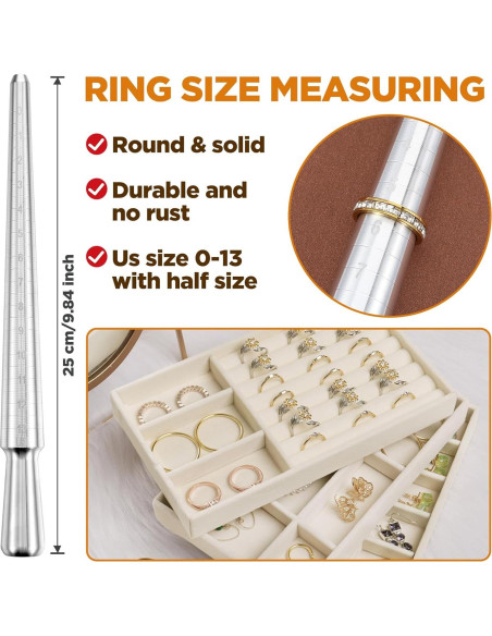 Kit de Reparación de Anillos JOUTYFOR 12 Piezas con Mandril y Martillo