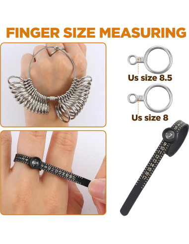 Kit de Reparación de Anillos JOUTYFOR 12 Piezas con Mandril y Martillo