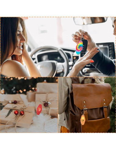 40 Llaveros de Motel Coloridos Happtkey 9x4.5 cm DIY Retro