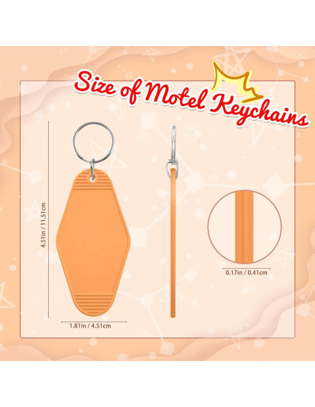 40 Llaveros de Motel Coloridos Happtkey 9x4.5 cm DIY Retro