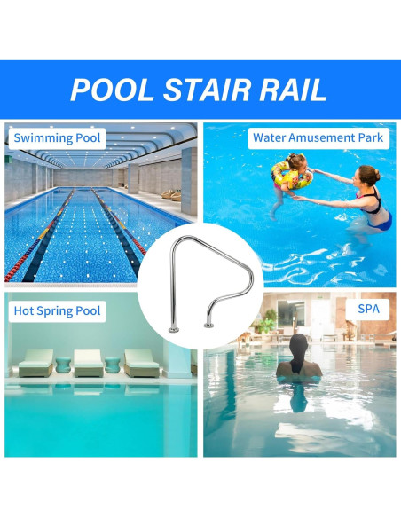 Pasamanos de Acero Inoxidable JENLER 31.5x31.5cm 150kg