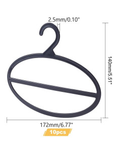 Perchero de Bufandas AHANDMAKER 10 Piezas Negro Ahorra Espacio 2