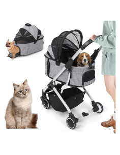 Carrito de Mascotas Premium Yoyomax 4 Ruedas Plegable 18kg