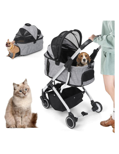 Carrito de Mascotas Premium Yoyomax 4 Ruedas Plegable 18kg