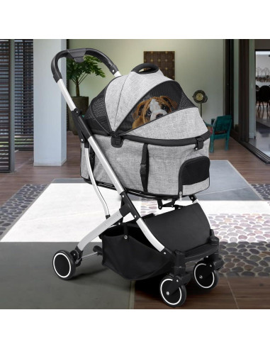 Carrito de Mascotas Premium Yoyomax 4 Ruedas Plegable 18kg