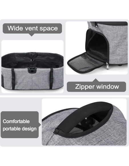 Carrito de Mascotas Premium Yoyomax 4 Ruedas Plegable 18kg