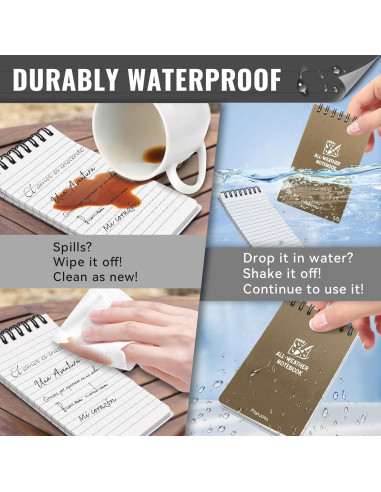 Cuaderno Impermeable POPYOLA 3x5" 100 Páginas Resistente