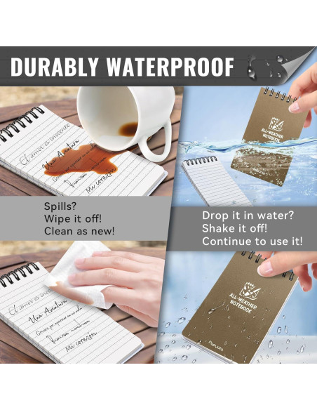 Cuaderno Impermeable POPYOLA 3x5" 100 Páginas Resistente