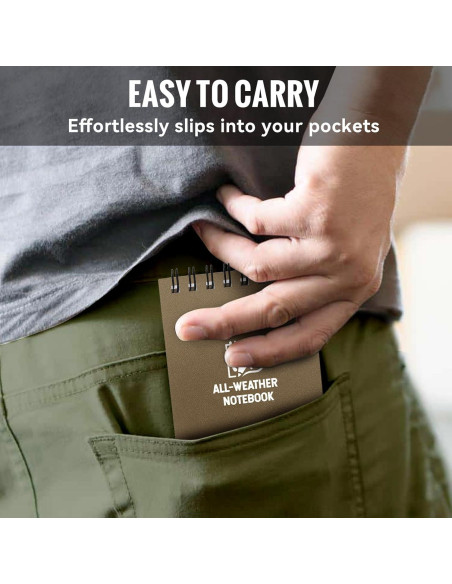 Cuaderno Impermeable POPYOLA 3x5" 100 Páginas Resistente