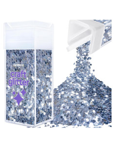 Glitter Shaker Hemway Azul Cielo 110g Super Chunky para Manualidades
