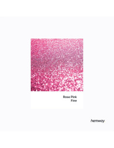 Glitter Fino Rosa Rosa Hemway 130g para Manualidades y Resina 2