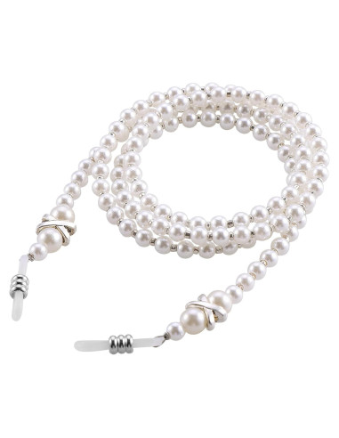 Cadena para Gafas OCR Blanca 75 cm con Cuentas de Acrílico