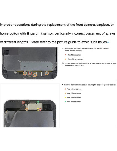 Kit Reemplazo Pantalla LCD iPhone 7 Plus Negro con Herramientas