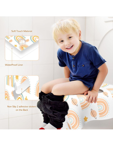 30 Cubiertas Desechables de Asiento de Inodoro POIKSHARK Arcoíris