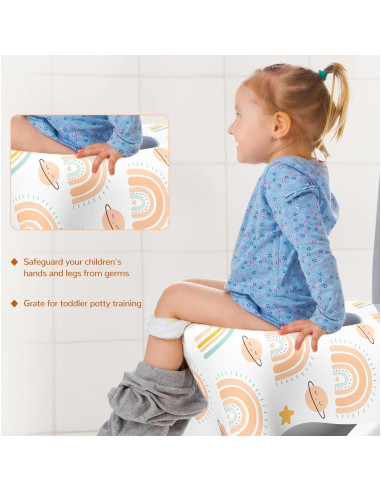 30 Cubiertas Desechables de Asiento de Inodoro POIKSHARK Arcoíris