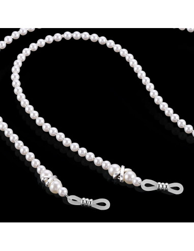 Cadena para Gafas OCR Blanca 75 cm con Cuentas de Acrílico