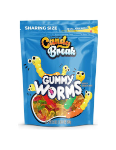 Gusanitos Gummy Candy Break 680 g - Caramelos Frutales Masticables