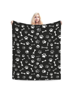 Manta Perinsto Ultra Suave 50x40" Patas y Huesos para Perros