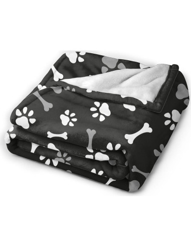 Manta Perinsto Ultra Suave 50x40" Patas y Huesos para Perros