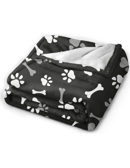 Manta Perinsto Ultra Suave 50x40" Patas y Huesos para Perros