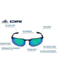 Gafas de seguridad Bullhead Bowfin polarizadas UV 360-11125 2